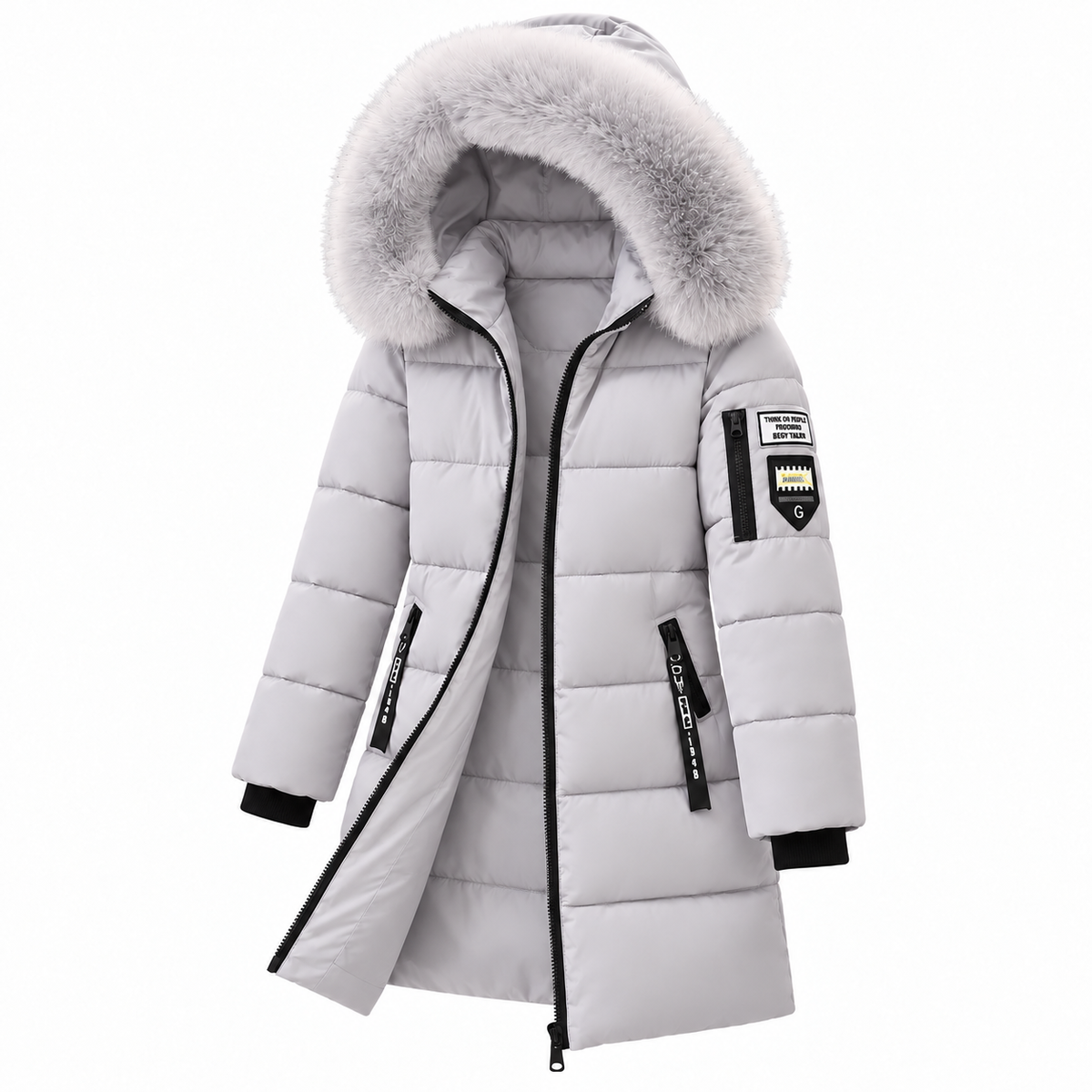 🔥 LETZTER TAG – 80% RABATT 🔥 ❄️ Warmer Damen-Daunenmantel mit Kapuze und abnehmbarem Kunstfellkragen
