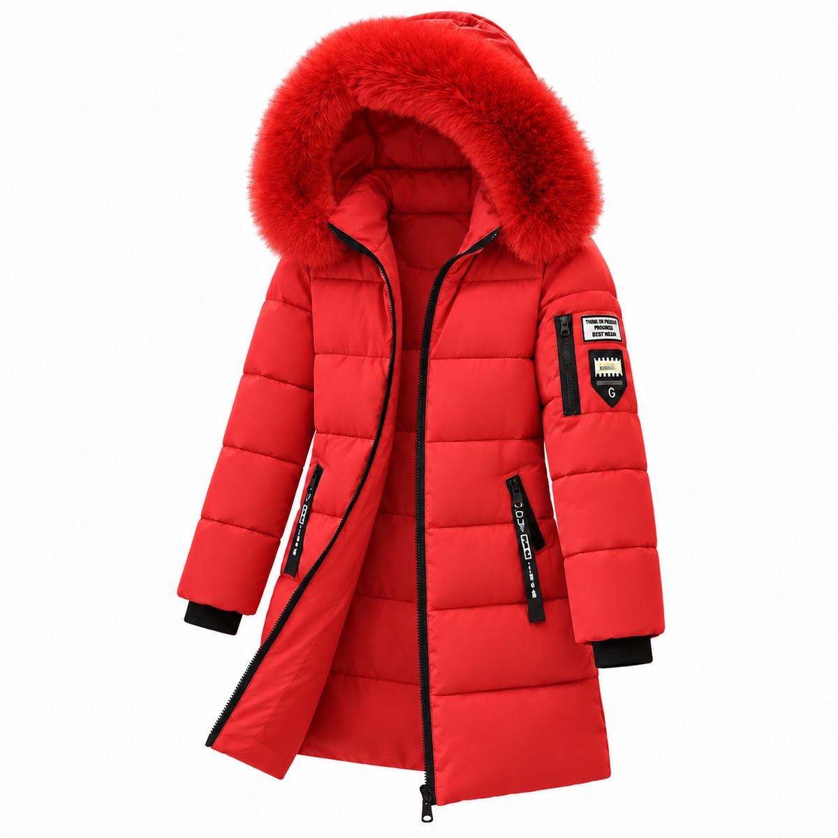 🔥 LETZTER TAG – 80% RABATT 🔥 ❄️ Warmer Damen-Daunenmantel mit Kapuze und abnehmbarem Kunstfellkragen