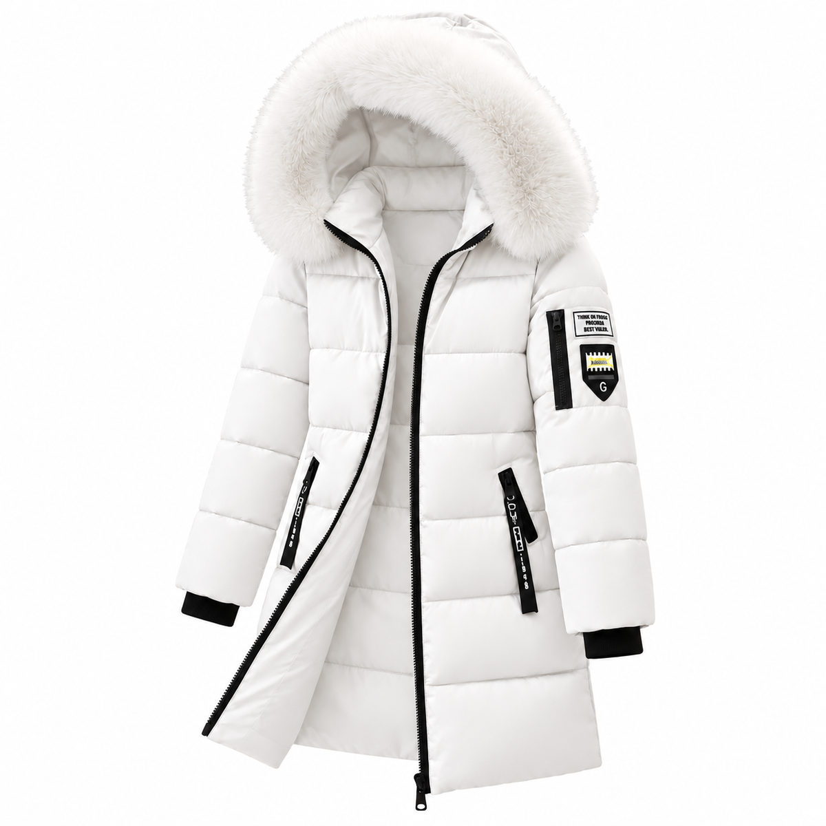 🔥 LETZTER TAG – 80% RABATT 🔥 ❄️ Warmer Damen-Daunenmantel mit Kapuze und abnehmbarem Kunstfellkragen