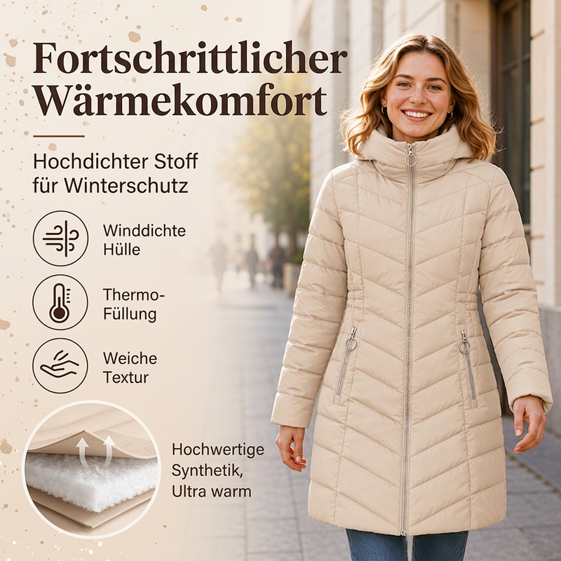 👑 Über 80.000 Käufer haben bereits zugeschlagen! Damen-Wintermantel mit Kapuze und Isolierung