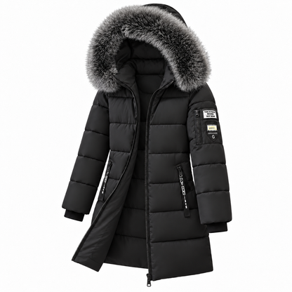 🔥 LETZTER TAG –  80% RABATT 🔥 ❄️ Warmer Damen-Daunenmantel mit Kapuze und abnehmbarem Kunstfellkragen