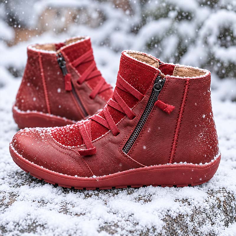 🔥 Letzter Tag: 50 % Rabatt – Wasserdichte orthopädische Damen-Lederstiefeletten