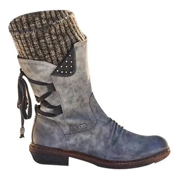 LETZTER TAG – 80 % RABATT 🔥 Damen Winterstiefel mit orthopädischer Unterstützung, Schleifendetail & warmer Wollfütterung