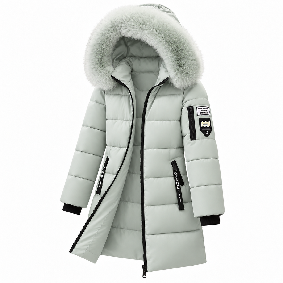 🔥 LETZTER TAG –  80% RABATT 🔥 ❄️ Warmer Damen-Daunenmantel mit Kapuze und abnehmbarem Kunstfellkragen